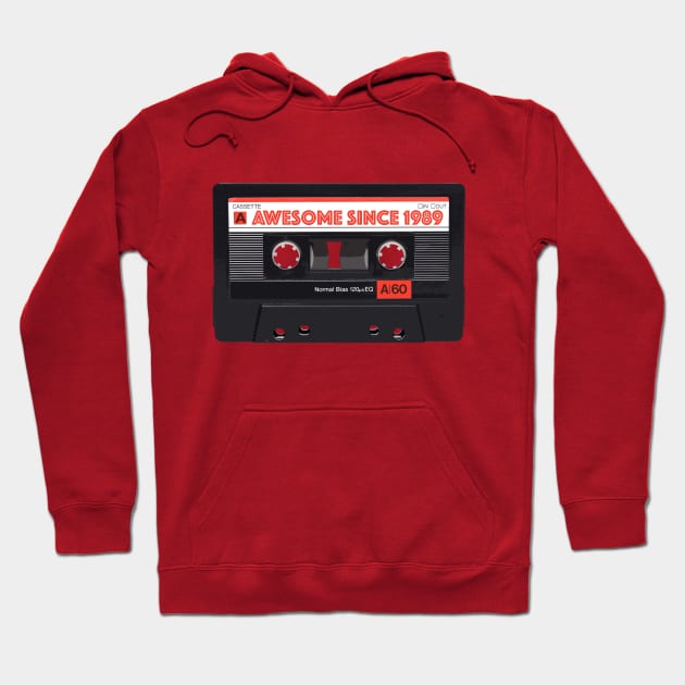 Classic Cassette Tape Mixtape - Awesome Since 1989 Birthday Gift Hoodie by DankFutura